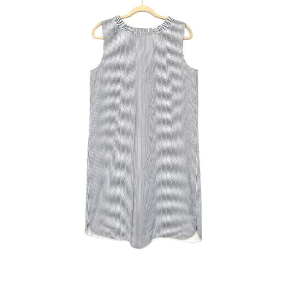 Lafayette 148 New York Blue Striped Sleeveless Convertible Shift Dress NWT Sz M - Picture 8 of 12